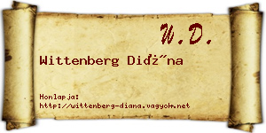 Wittenberg Diána névjegykártya